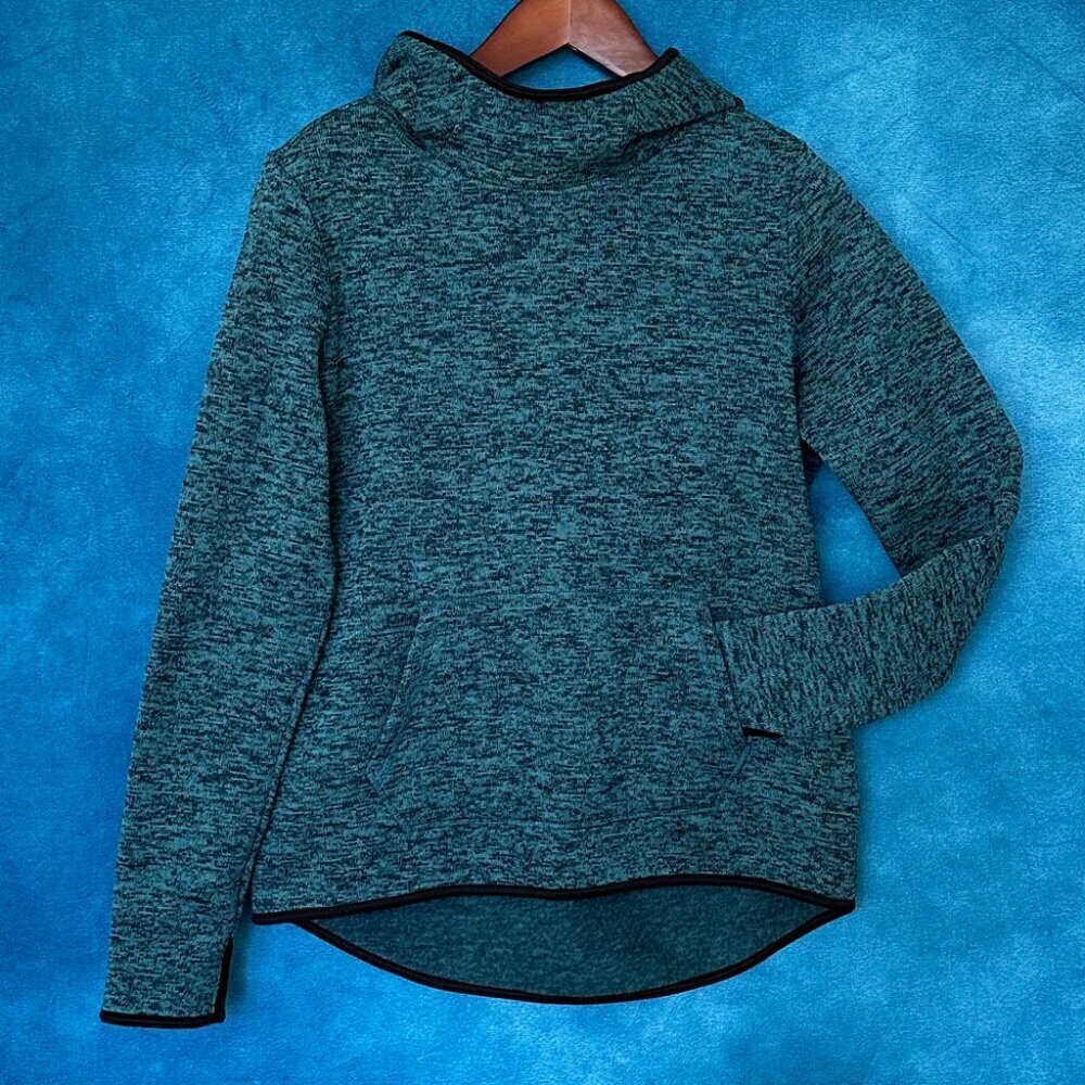 Danskin Now Fleece Hoodie, Dark Heather Aqua, M (8-10)